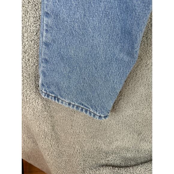 L.L.Bean Jeans Mens 34x29 Light Wash Blue Classic Fit Flannel Lined Plaid Warm - Picture 5 of 16